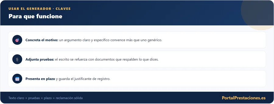 Claves para usar el generador de reclamaciones