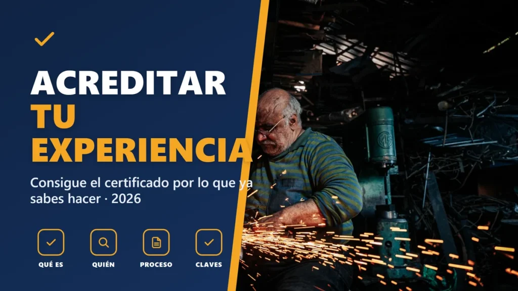 Acreditar competencias por experiencia laboral en 2026: consigue tu certificado sin hacer el curso
