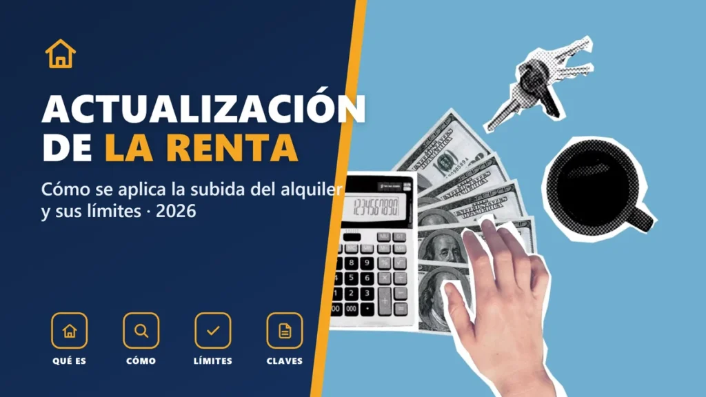 Actualización de la renta del alquiler en 2026: cómo se aplica la subida y sus límites