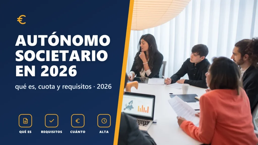 Autónomo societario 2026: qué es, cuota y requisitos