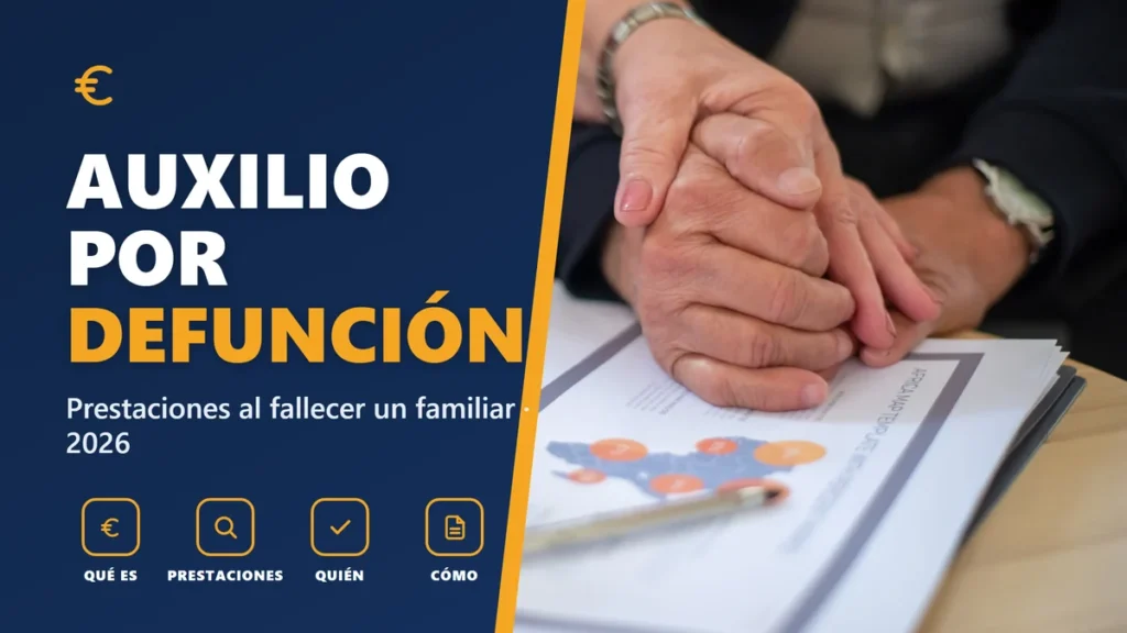 Auxilio por defunción y prestaciones al fallecer un familiar en 2026