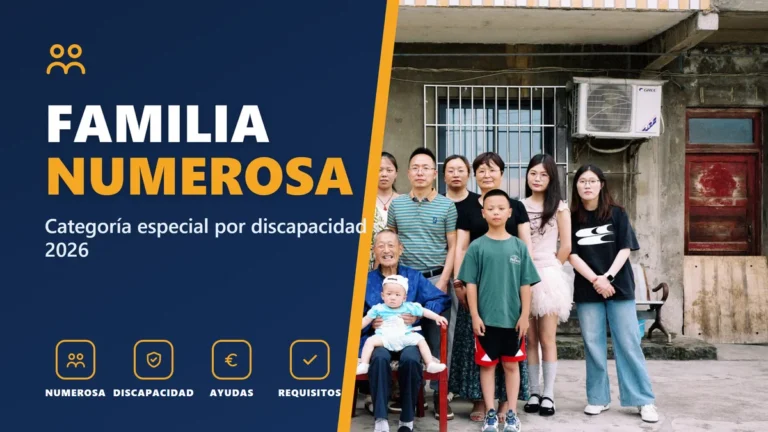Familia numerosa especial por discapacidad: ayudas 2026