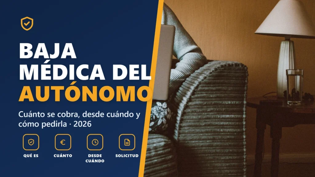 Baja médica del autónomo 2026: cuánto se cobra, desde cuándo y cómo solicitarla