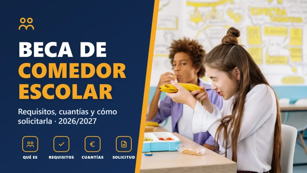 Beca de comedor escolar 2026/2027: requisitos, cuantías y cómo solicitarla