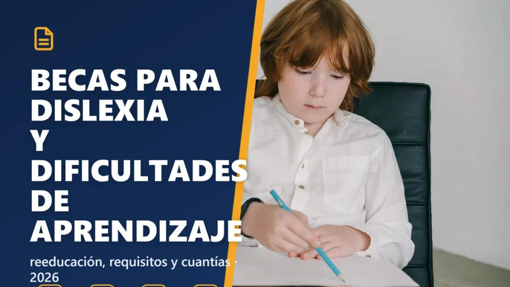 Becas para dislexia y dificultades de aprendizaje 2026: qué cubren y cómo pedirlas
