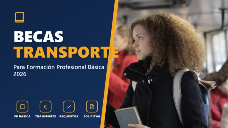 Becas de transporte 2026 para FP Básica: cómo conseguirlas