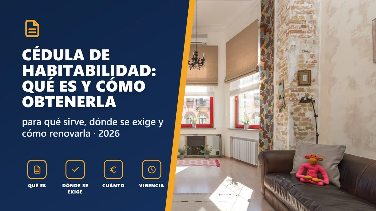 Cédula de habitabilidad: qué es y cómo obtenerla o renovarla (2026)