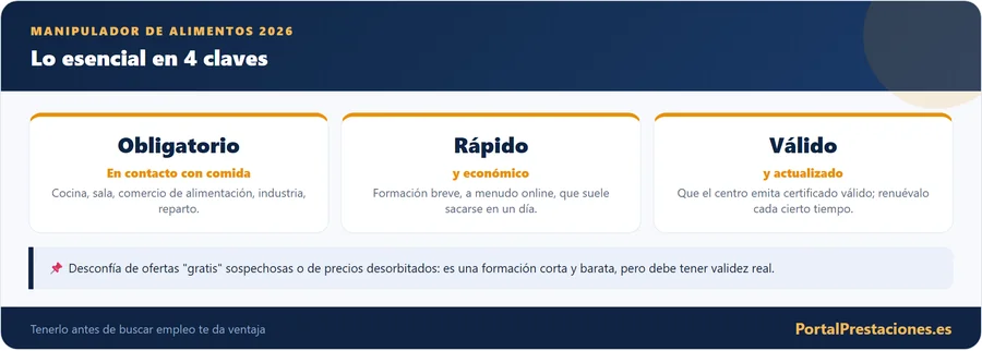Manipulador de alimentos: lo esencial