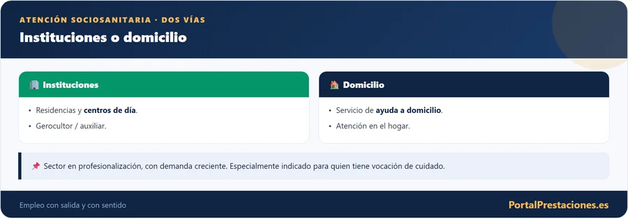 Atención sociosanitaria: instituciones o domicilio