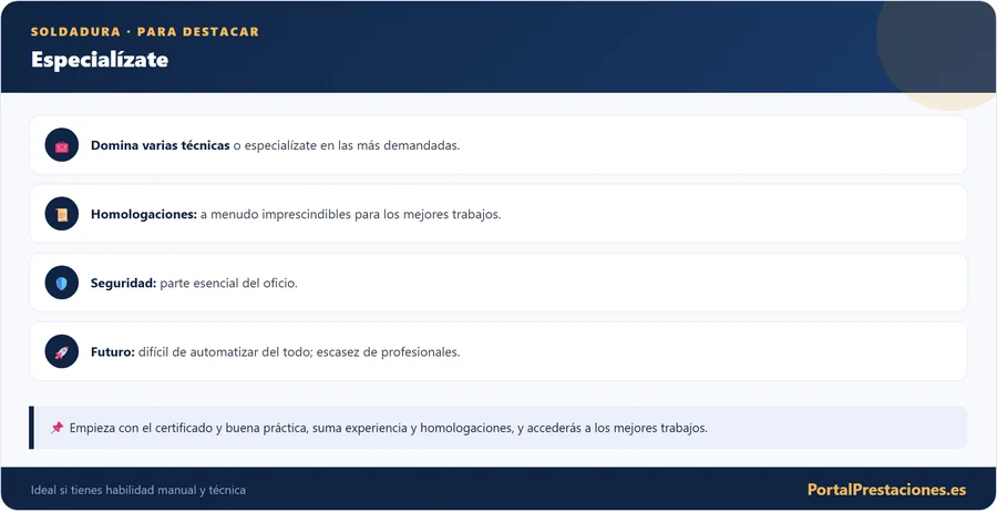 Soldadura: especialízate para destacar