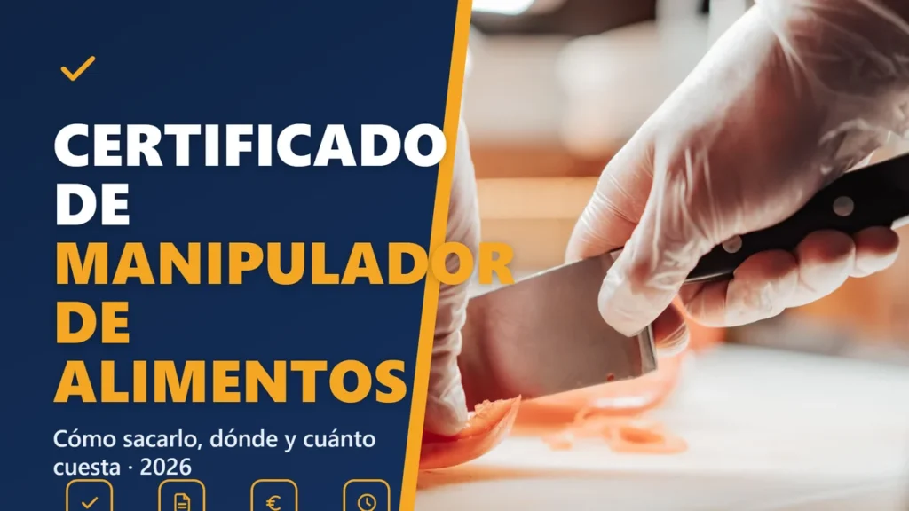 Certificado de manipulador de alimentos 2026: cómo sacarlo, dónde y cuánto cuesta