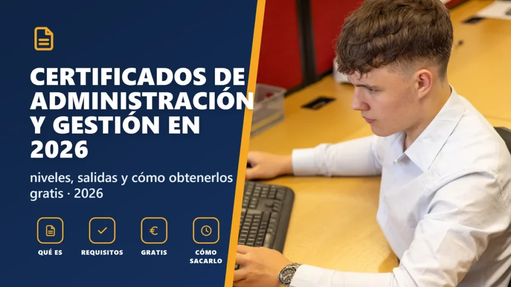 Certificados de profesionalidad de Administración y Gestión en 2026