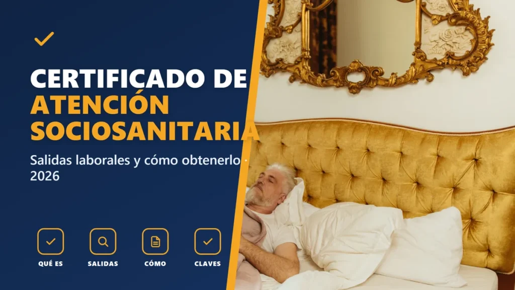 Certificado de profesionalidad de atención sociosanitaria en 2026: salidas y cómo obtenerlo