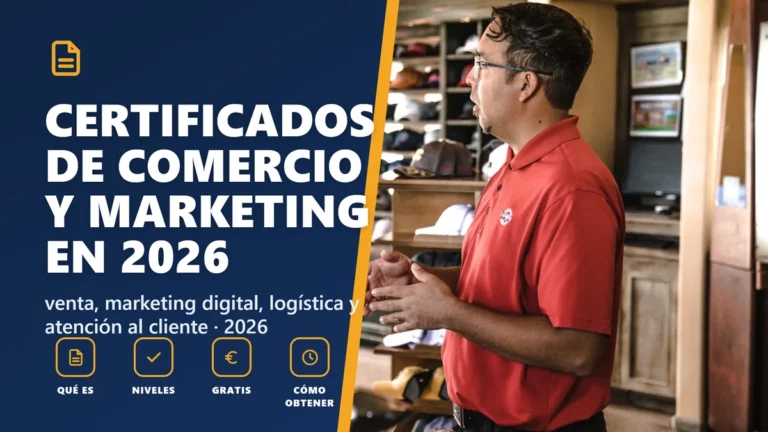 Certificados de Comercio y Marketing: niveles y salidas