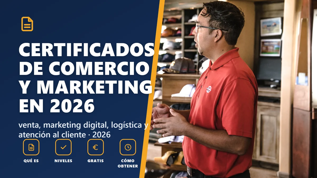 Certificados de profesionalidad de Comercio y Marketing en 2026: niveles, salidas y cómo obtenerlos