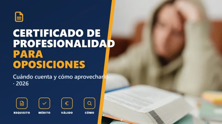 Certificado de profesionalidad para oposiciones en 2026