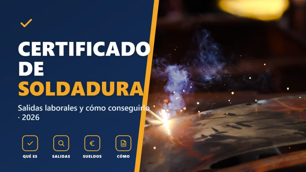 Certificado de profesionalidad de soldadura en 2026: salidas laborales y cómo conseguirlo