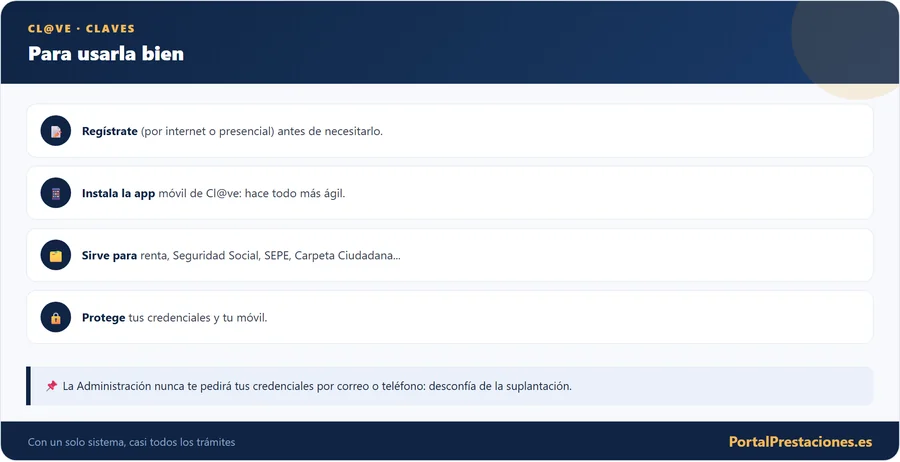 Cl@ve: claves para usarla bien