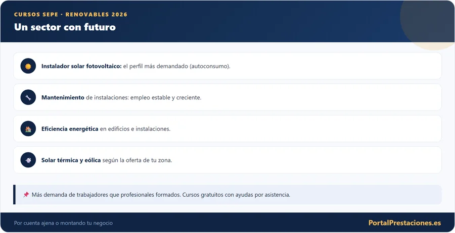 Cursos SEPE de renovables: un sector con futuro