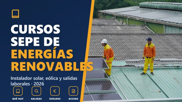 Cursos del SEPE de energías renovables en 2026