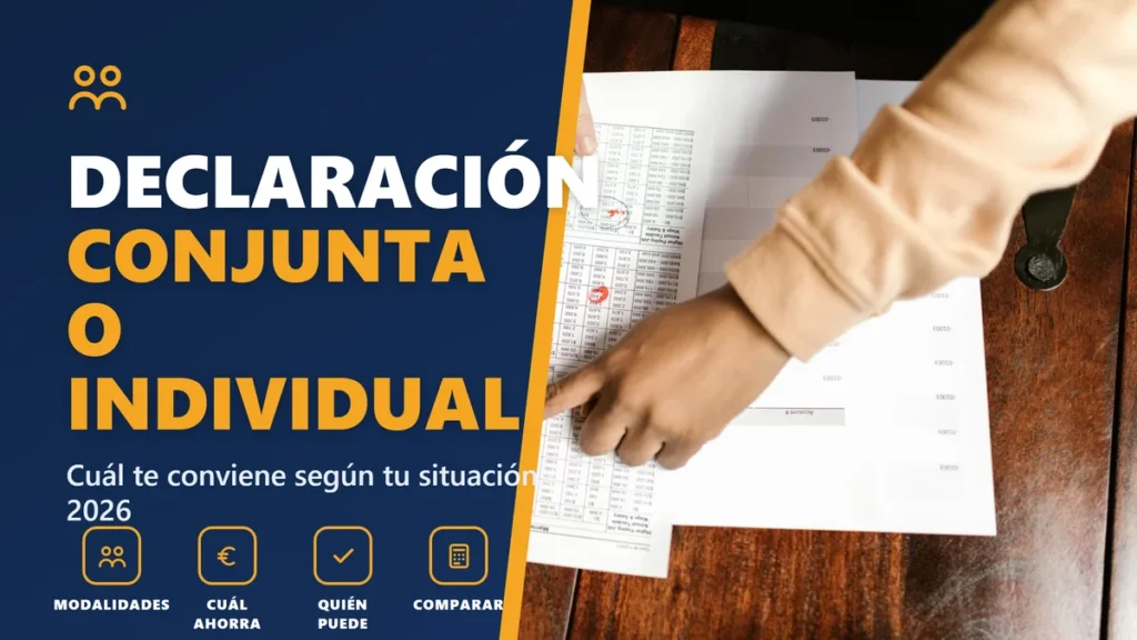 Declaración conjunta o individual en 2026: cuál te conviene según tu situación