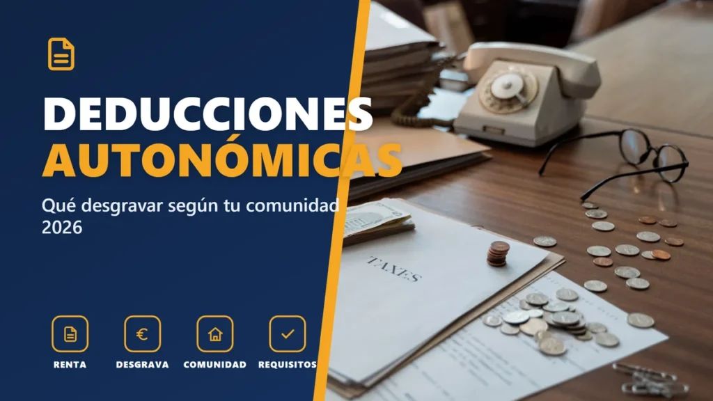 DEDUCCIONES AUTONÓMICAS - Qué desgravar según tu comunidad 2026