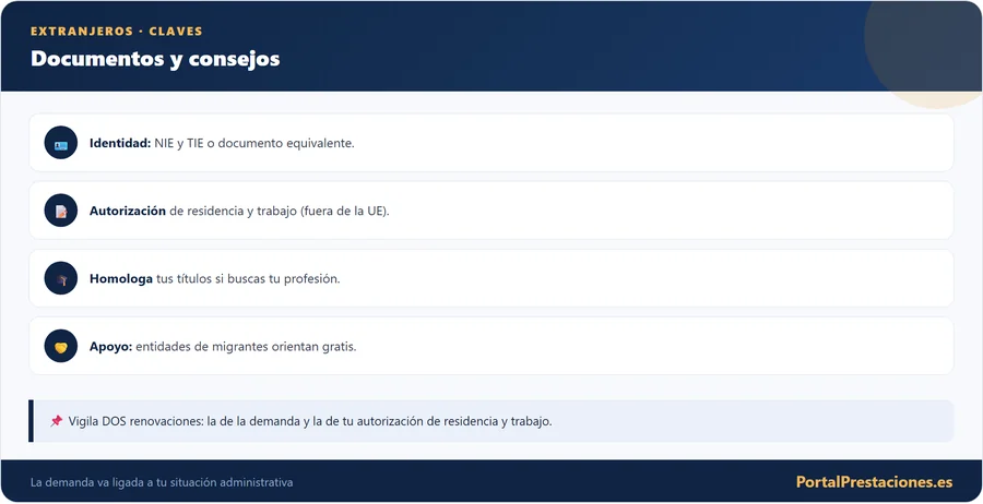 Extranjeros: documentos y consejos