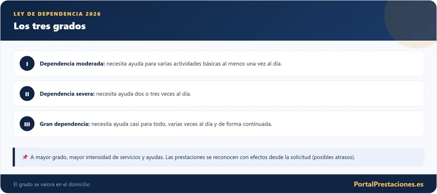 Ley de Dependencia: los tres grados