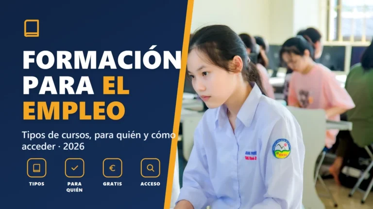 Formación para el empleo en 2026: tipos de cursos y acceso