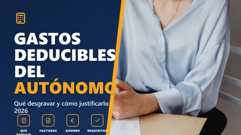Gastos deducibles del autónomo 2026: qué puedes desgravar