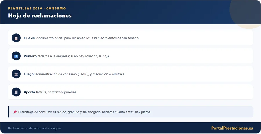 La hoja de reclamaciones de consumo
