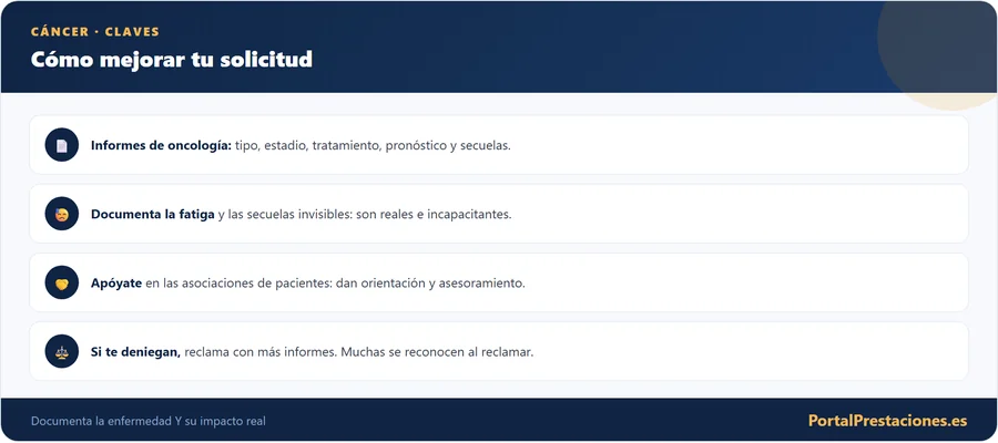Cáncer: cómo mejorar tu solicitud