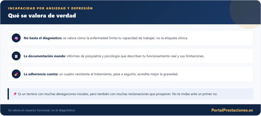 Incapacidad por ansiedad y depresión: qué se valora