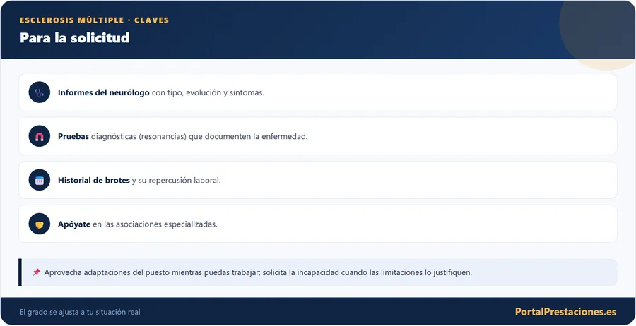 Esclerosis múltiple: claves para la solicitud
