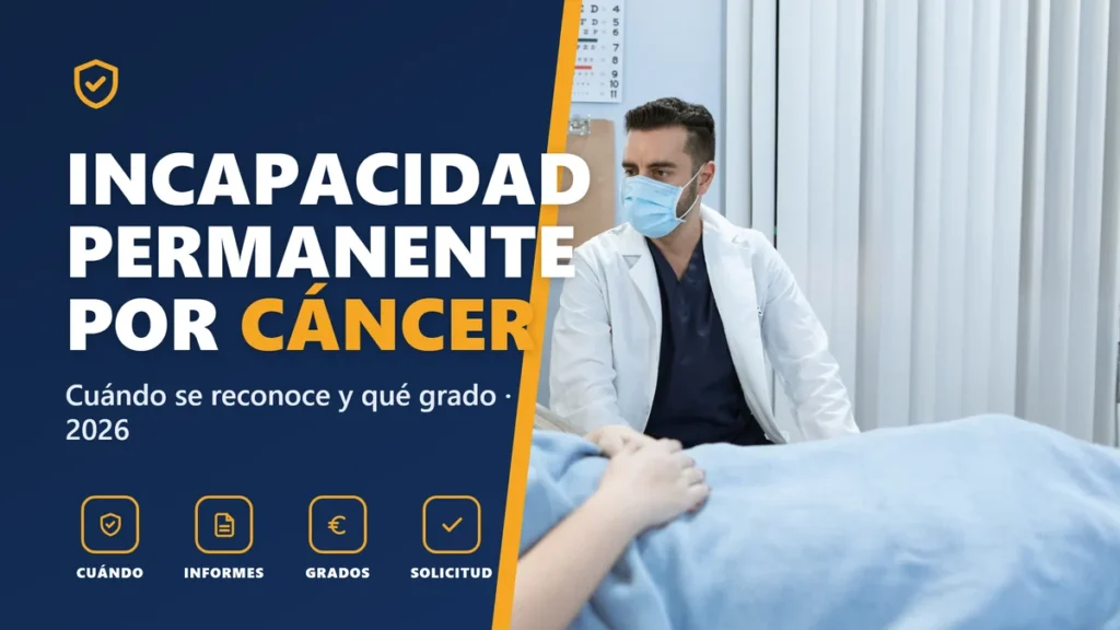 Incapacidad permanente por cáncer en 2026: cuándo se reconoce y qué grado