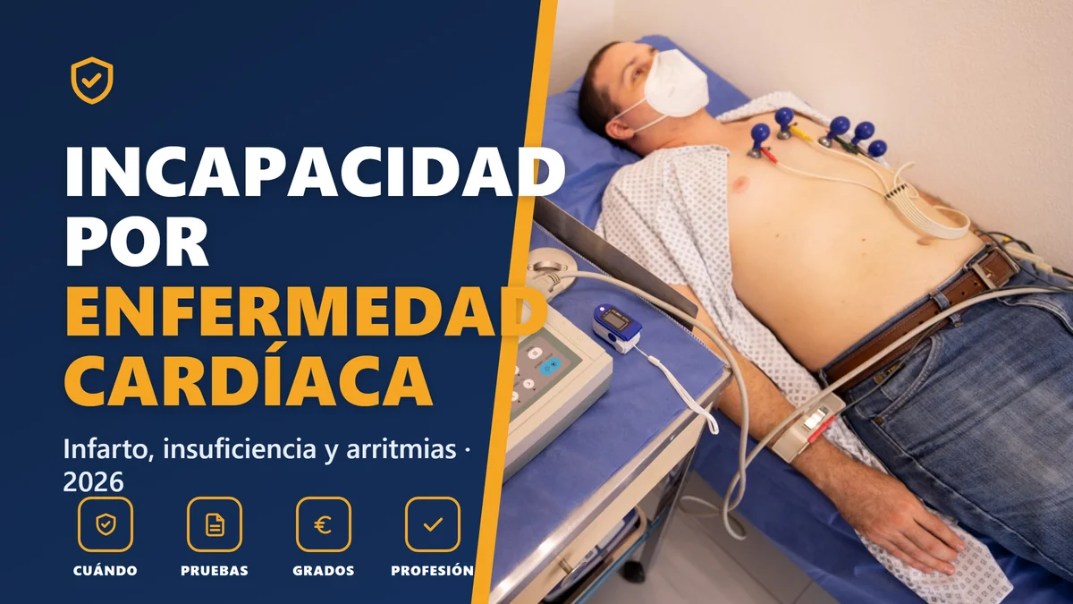 Incapacidad permanente por enfermedad cardíaca en 2026: infarto, insuficiencia y arritmias