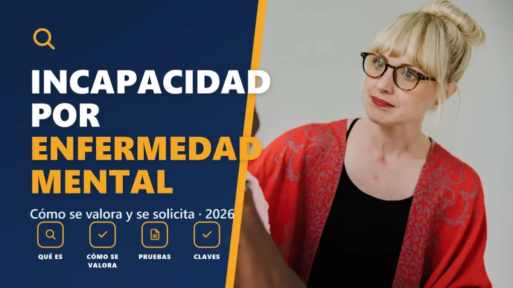 Incapacidad permanente por enfermedad mental en 2026: cómo se valora y se solicita