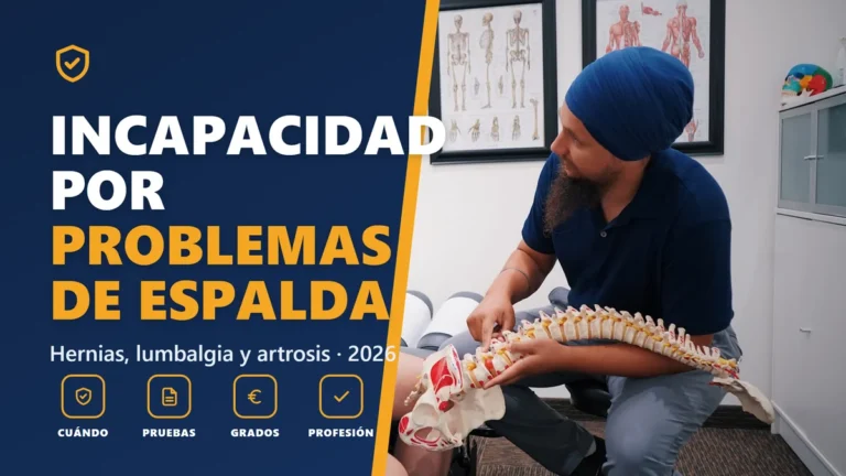 Incapacidad permanente por problemas de espalda en 2026