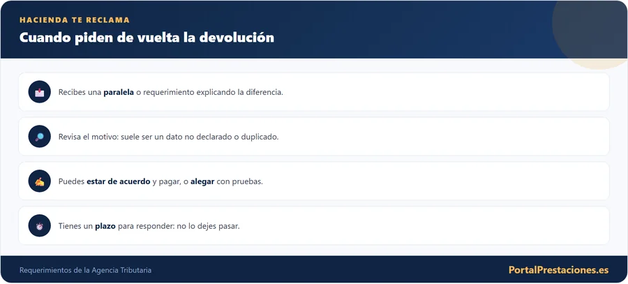 Que hacer si Hacienda te reclama la devolucion de la renta