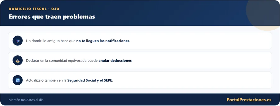Errores con el domicilio fiscal que traen problemas