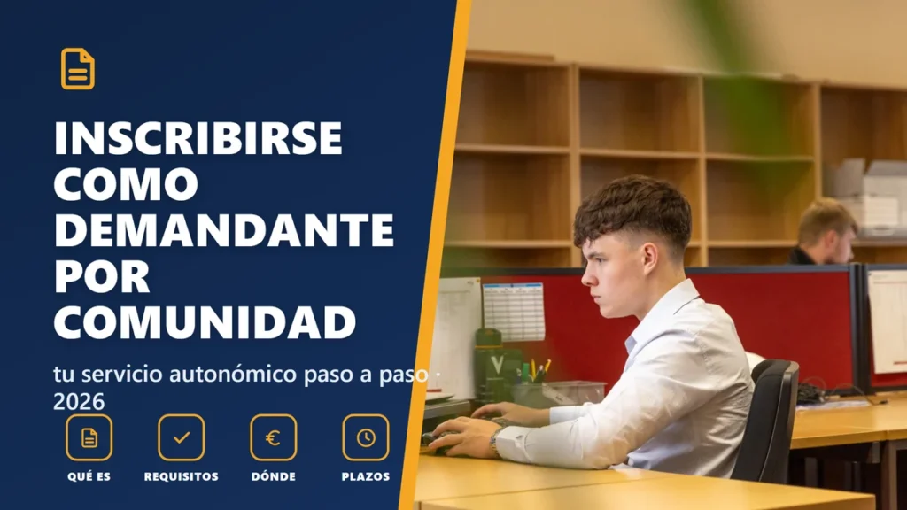 Cómo inscribirse como demandante de empleo por comunidad autónoma en 2026