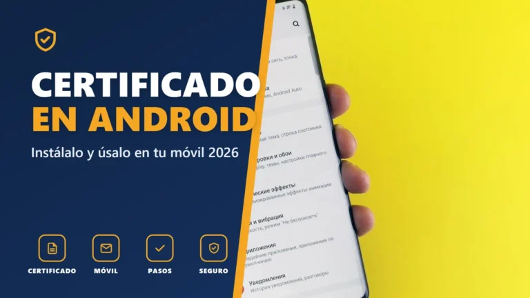 Cómo instalar el certificado digital en Android en 2026