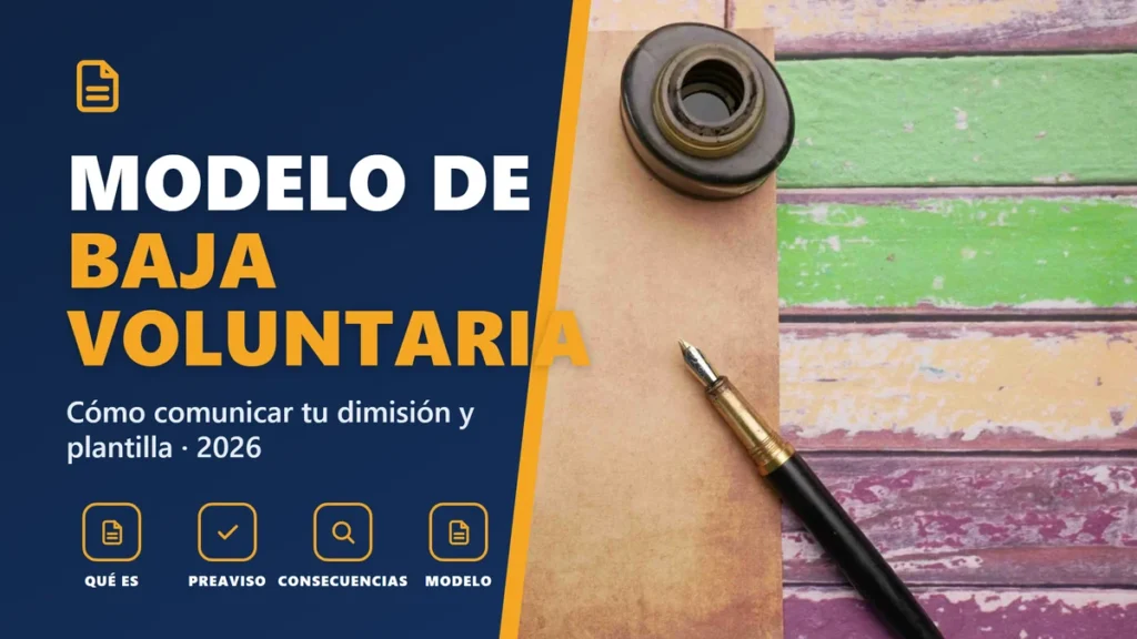 Modelo de baja voluntaria del trabajo 2026: cómo comunicar tu dimisión y plantilla