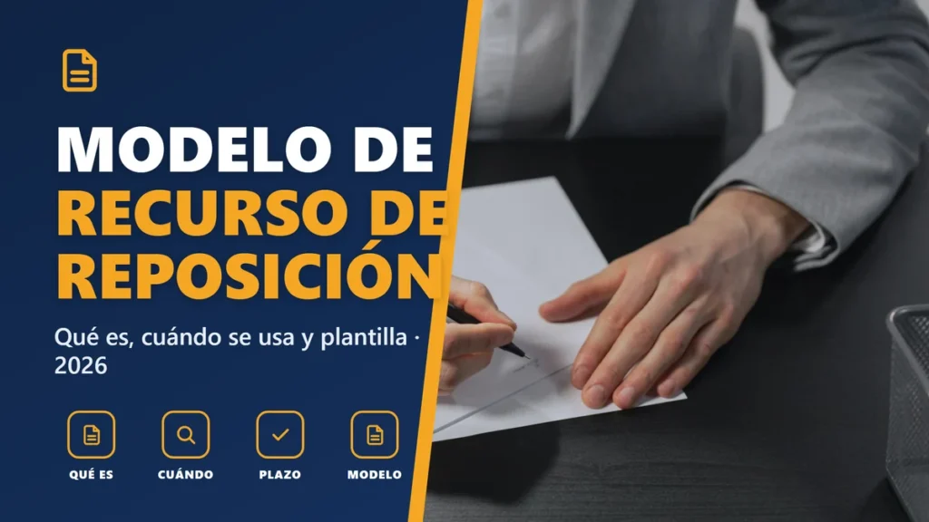 Modelo de recurso de reposición 2026: qué es, cuándo se usa y plantilla