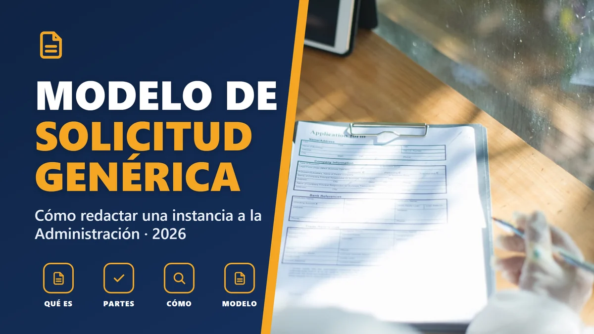 Modelo de solicitud genérica (instancia) 2026: cómo redactar una solicitud a la Administración