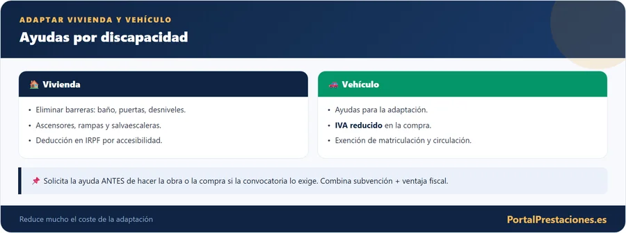Adaptar vivienda y vehículo: ayudas