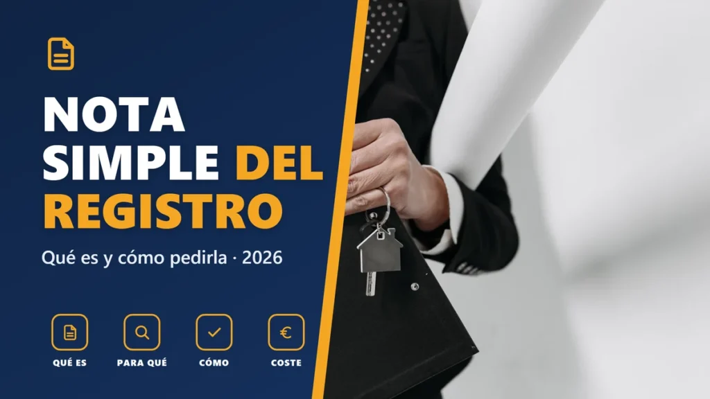 Nota simple del Registro de la Propiedad en 2026: qué es y cómo pedirla