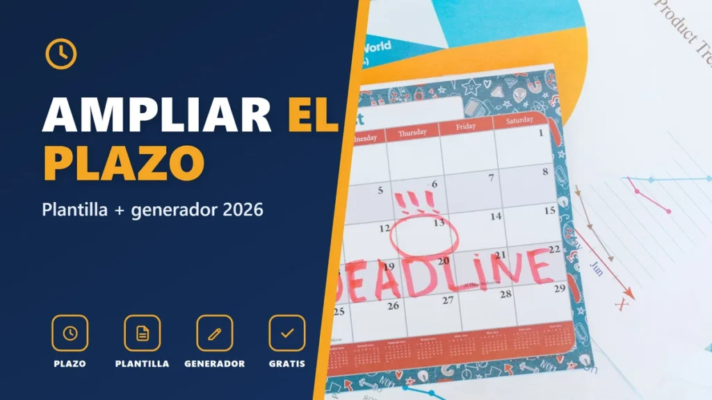 AMPLIAR EL PLAZO - Plantilla + generador 2026