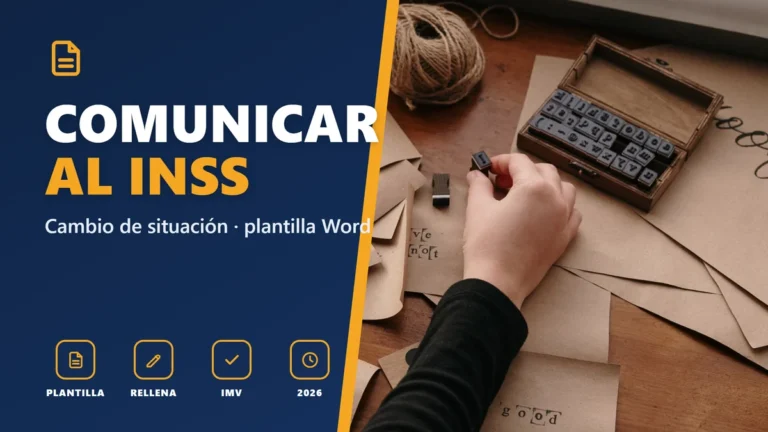 Plantilla para comunicar un cambio de situación en el IMV