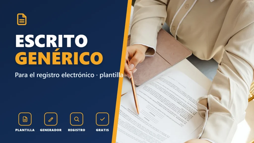 ESCRITO GENÉRICO - Para el registro electrónico · plantilla